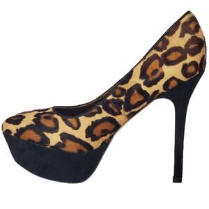 Sam Edelman Niland Leopard Print Keyhole Peep Toe Platform Stiletto 6.5M